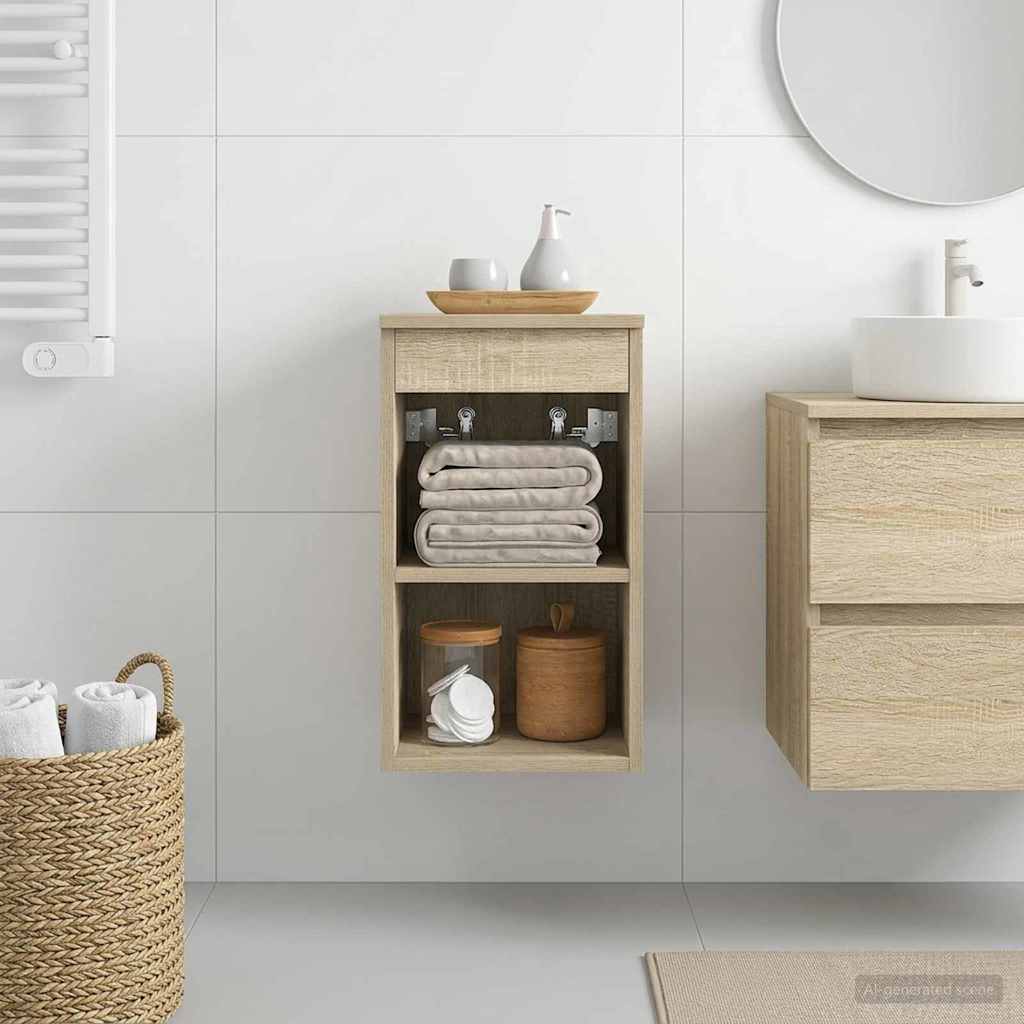 vidaXL Bathroom Cabinet In-between Sonoma Oak 30 x 35 x 50 cm 1