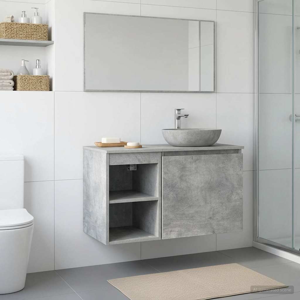 vidaXL Bathroom Cabinet In-between Concrete Grey 30 x 35 x 50 cm 1
