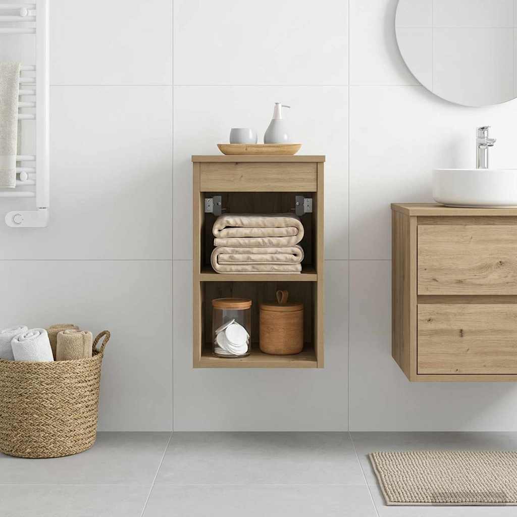 vidaXL Bathroom Cabinet In-between Artisan Oak 30 x 35 x 50 cm 4
