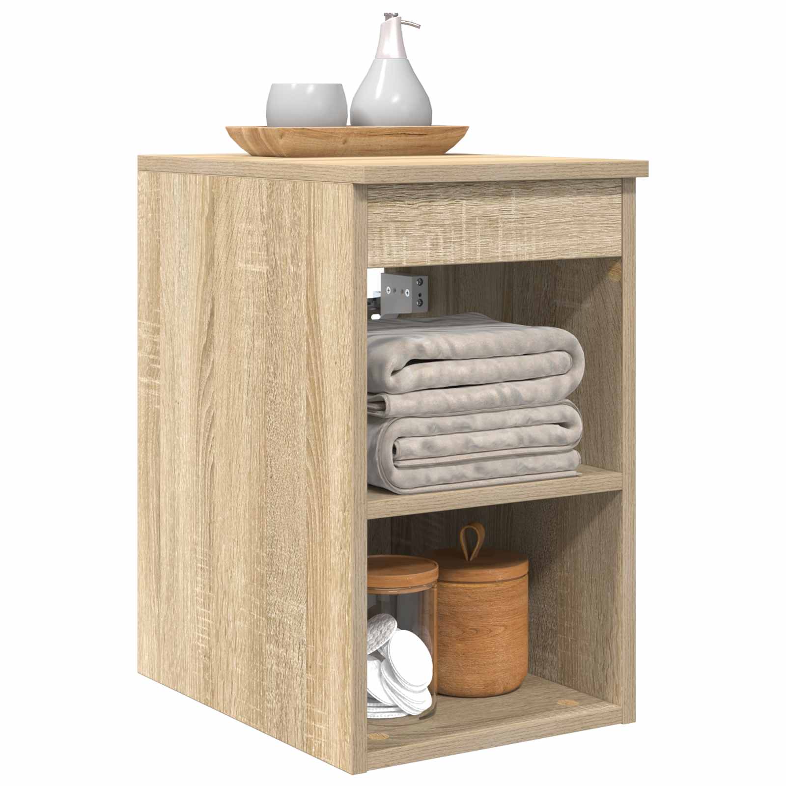 vidaXL Bathroom Cabinet In-between Sonoma Oak 30 x 41 x 50 cm 3