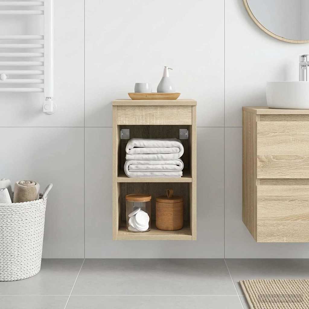 vidaXL Bathroom Cabinet In-between Sonoma Oak 30 x 44.5 x 50 cm 4