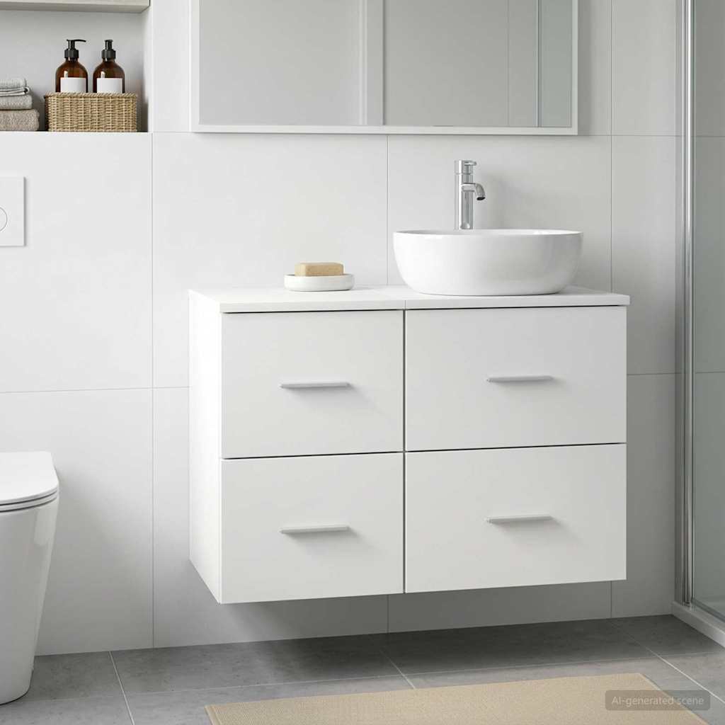 vidaXL Bathroom Cabinet In-between White 30 x 35 x 50 cm 3