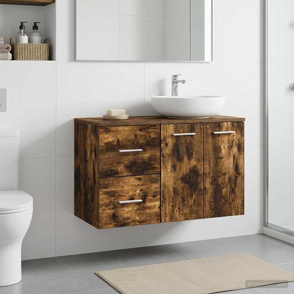 Bathroom Cabinet Engineered Wood 30 x 41 x 50 cm Smoked oak