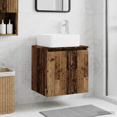 Wall-mounted Bathroom Sink Cabinet 49.5 x 41 x 80 cm Old wood