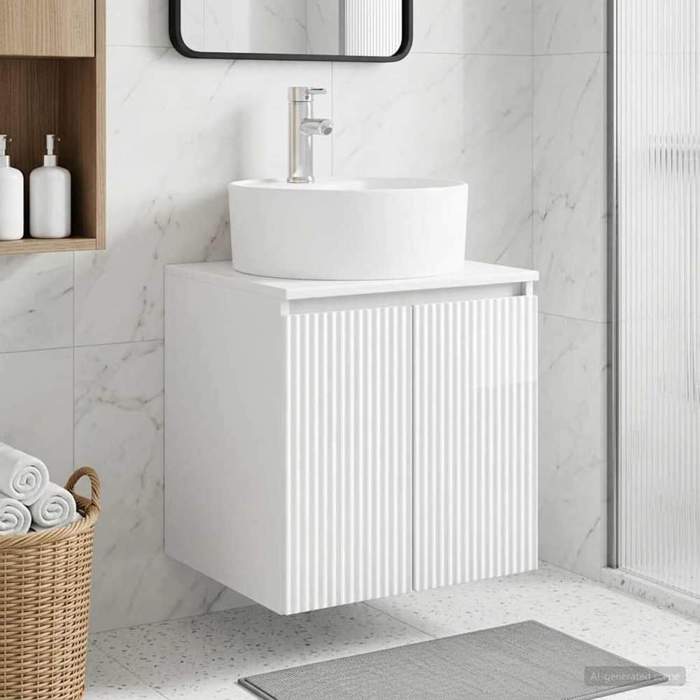 Wall-mounted Bathroom Sink Cabinet High gloss white