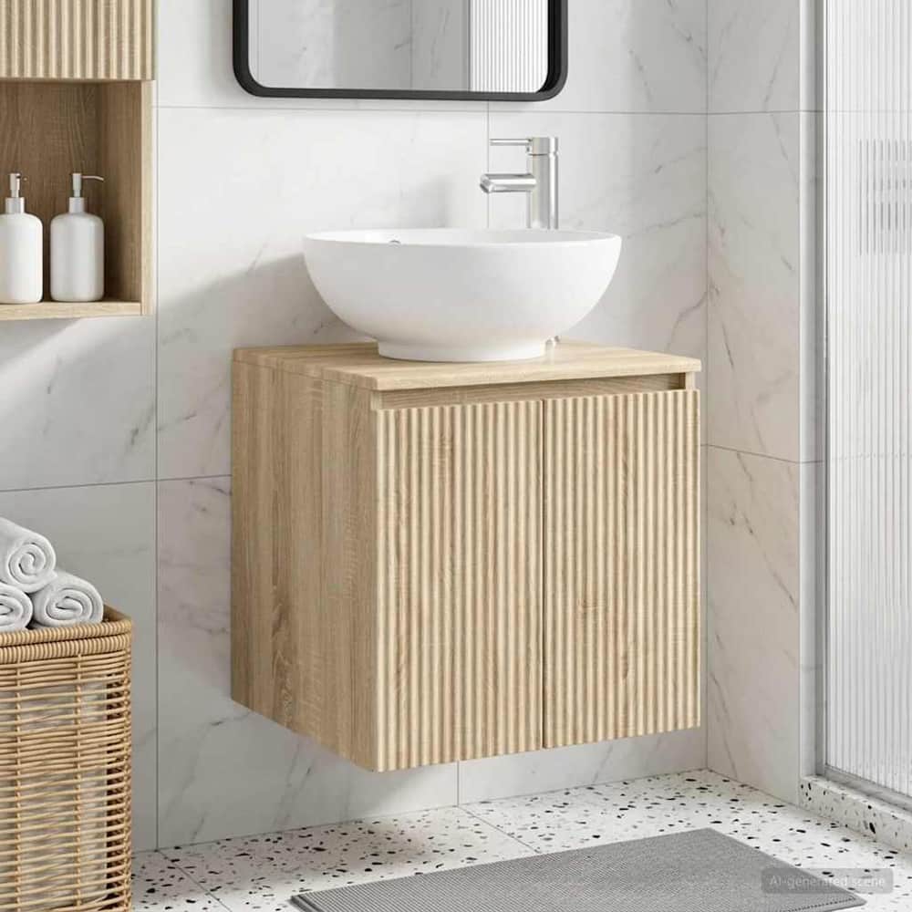 Wall-mounted Bathroom Sink Cabinet Sonoma oak