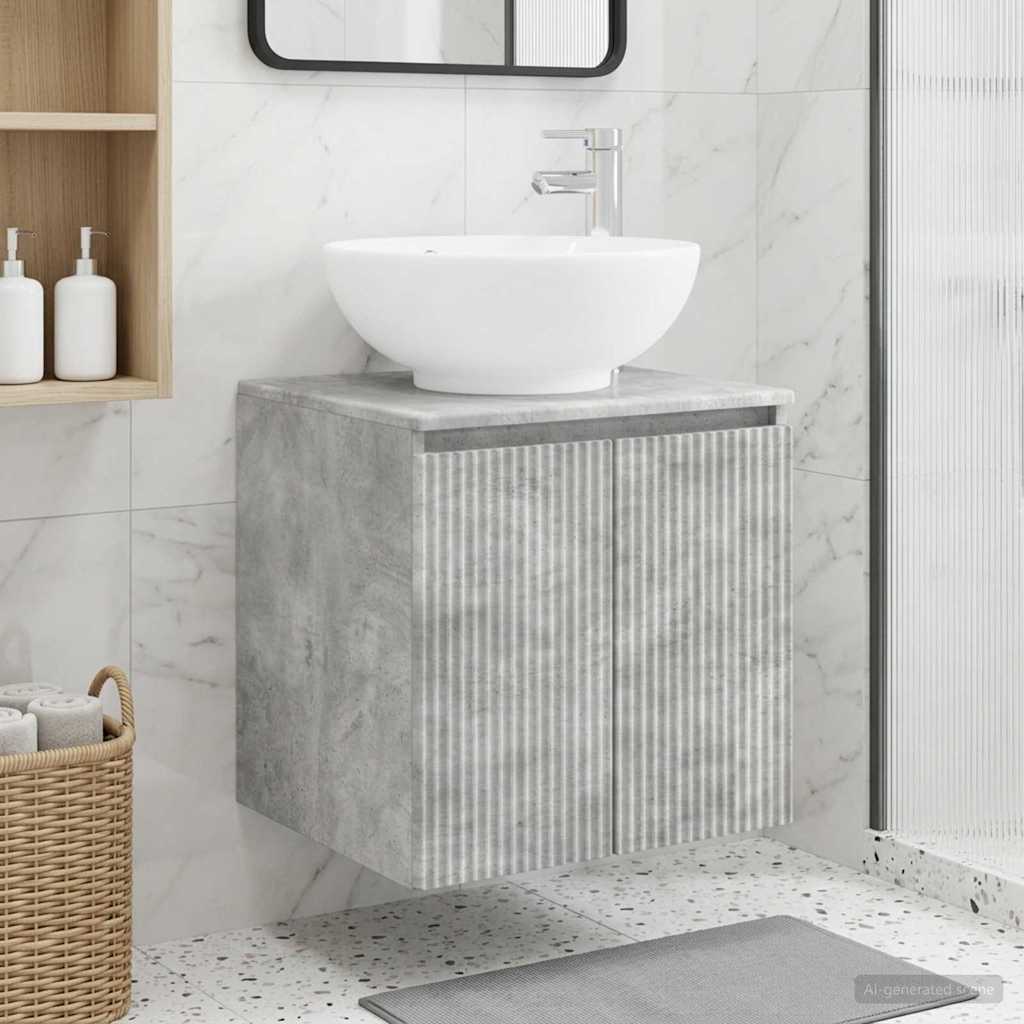 Wall-mounted Bathroom Sink Cabinet Concrete grey