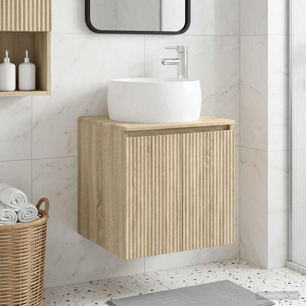 Wall-mounted Bathroom Sink Cabinet Sonoma oak