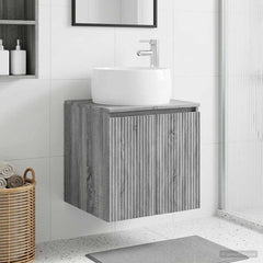 Wall-mounted Bathroom Sink Cabinet Grey sonoma
