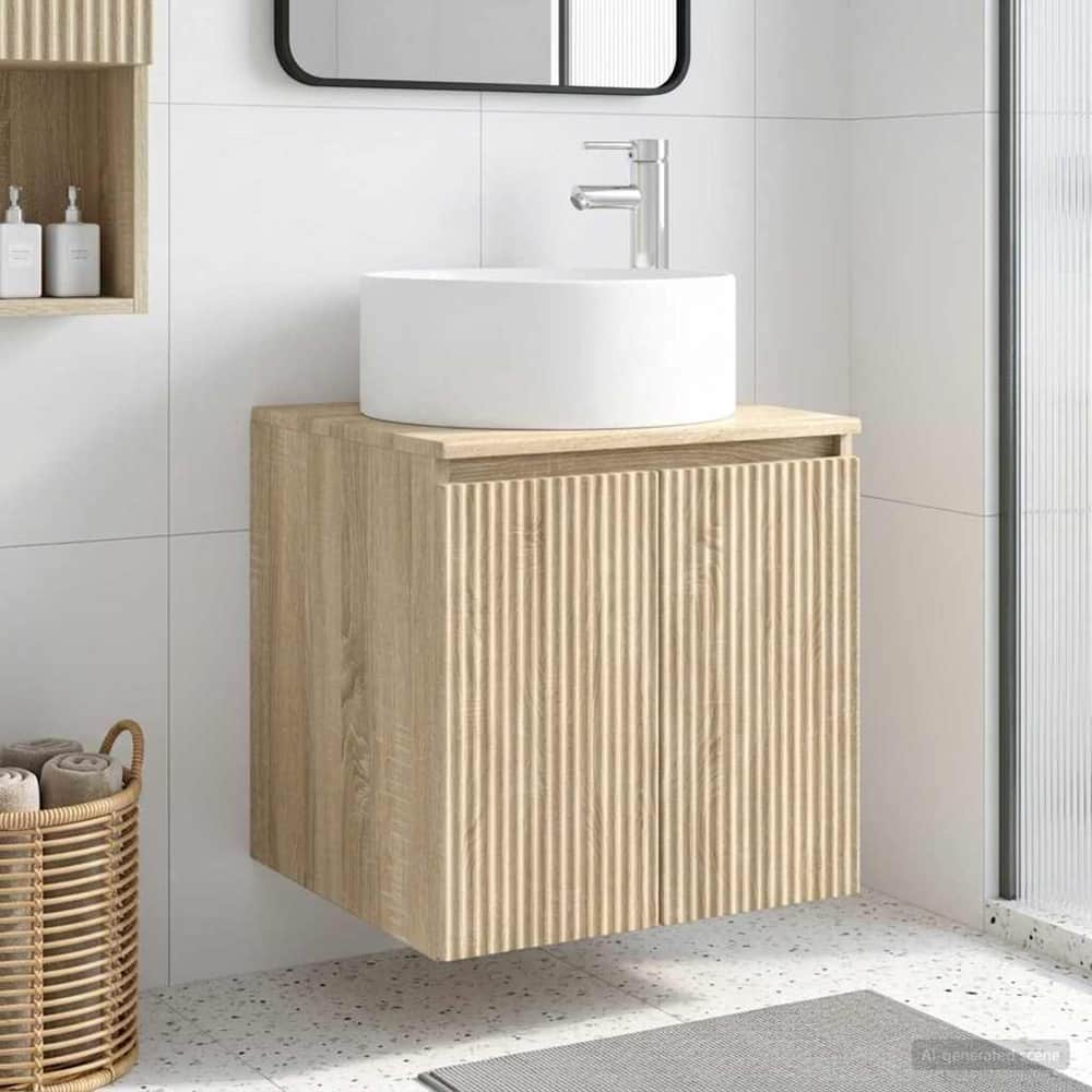 Wall-mounted Bathroom Sink Cabinet Sonoma oak
