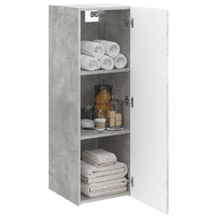 vidaXL Wall-mounted Bathroom Cabinet Concrete Grey 33 x 34.5 x 100 cm 3