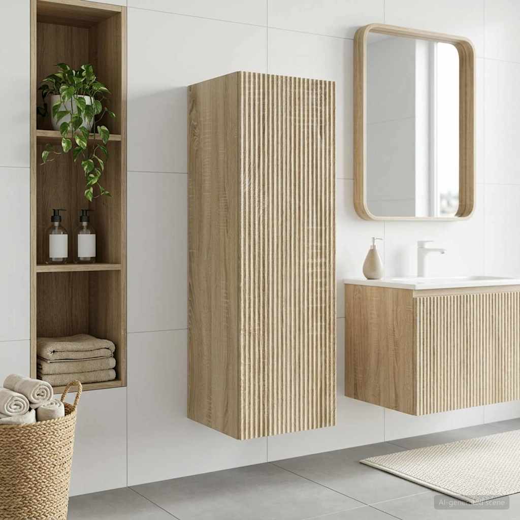 Wall-mounted Bathroom Cabinet 33 x 34.5 x 60 cm Sonoma oak