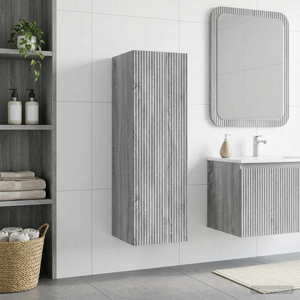 Wall-mounted Bathroom Cabinet 33 x 34.5 x 60 cm Grey sonoma