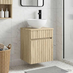 Wall-mounted Bathroom Sink Cabinet 39 x 41 x 80 cm Sonoma oak
