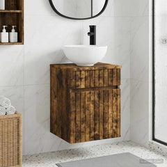 Wall-mounted Bathroom Sink Cabinet 39 x 41 x 80 cm Smoked oak