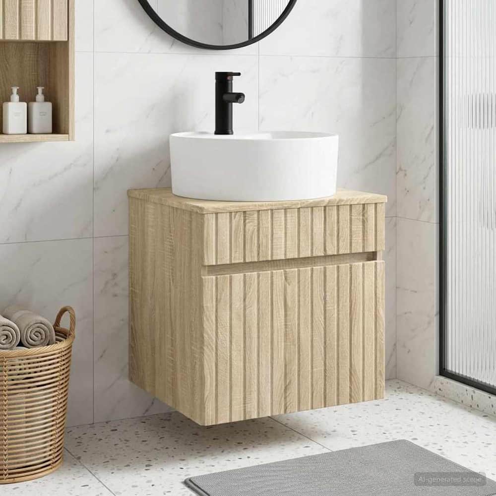 Wall-mounted Bathroom Sink Cabinet 49 x 44.5 x 82 cm Sonoma oak