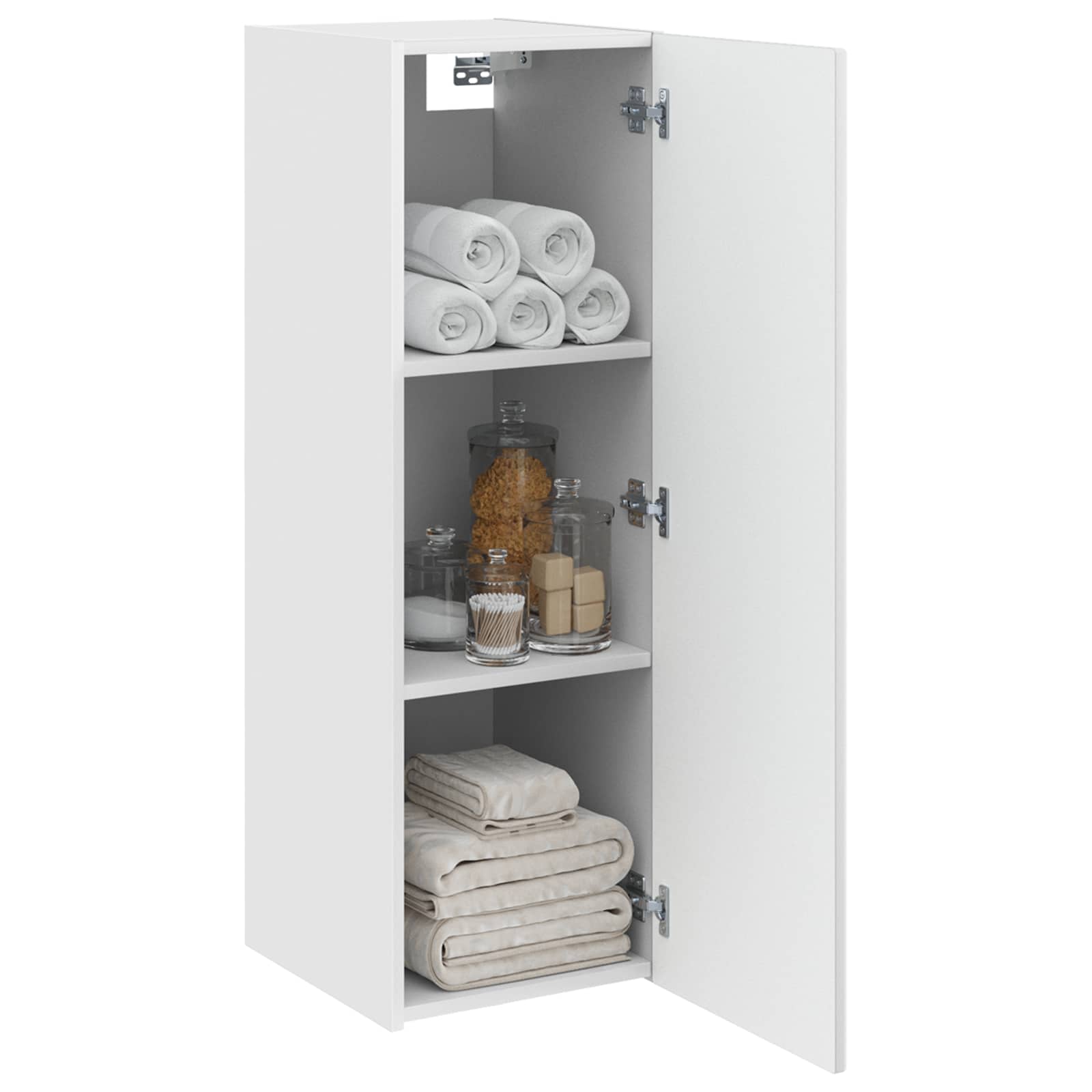 vidaXL Wall-mounted Bathroom Cabinet White 33 x 34.5 x 100 cm 3