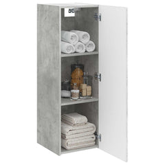 vidaXL Wall-mounted Bathroom Cabinet Concrete Grey 33 x 34.5 x 100 cm 3