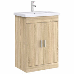 vidaXL Bathroom Under Sink Cabinet Sonoma Oak 78.5 x 37.5 x 81 cm 3