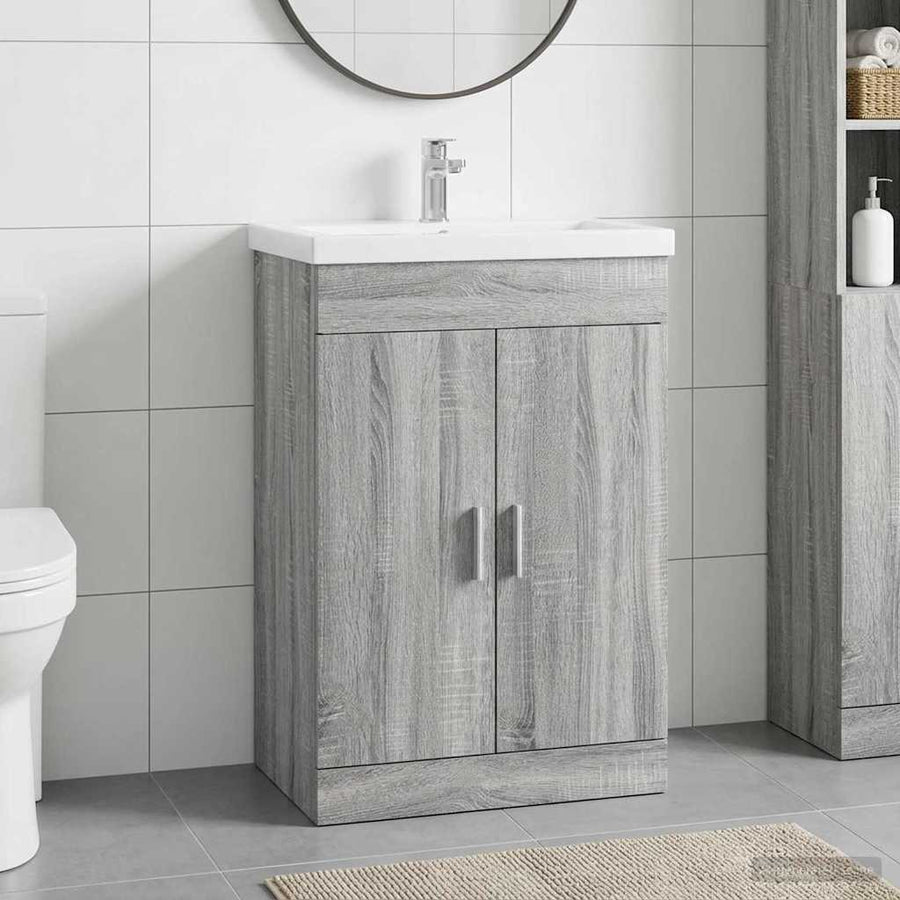 Bathroom Under Sink Cabinet Grey Sonoma