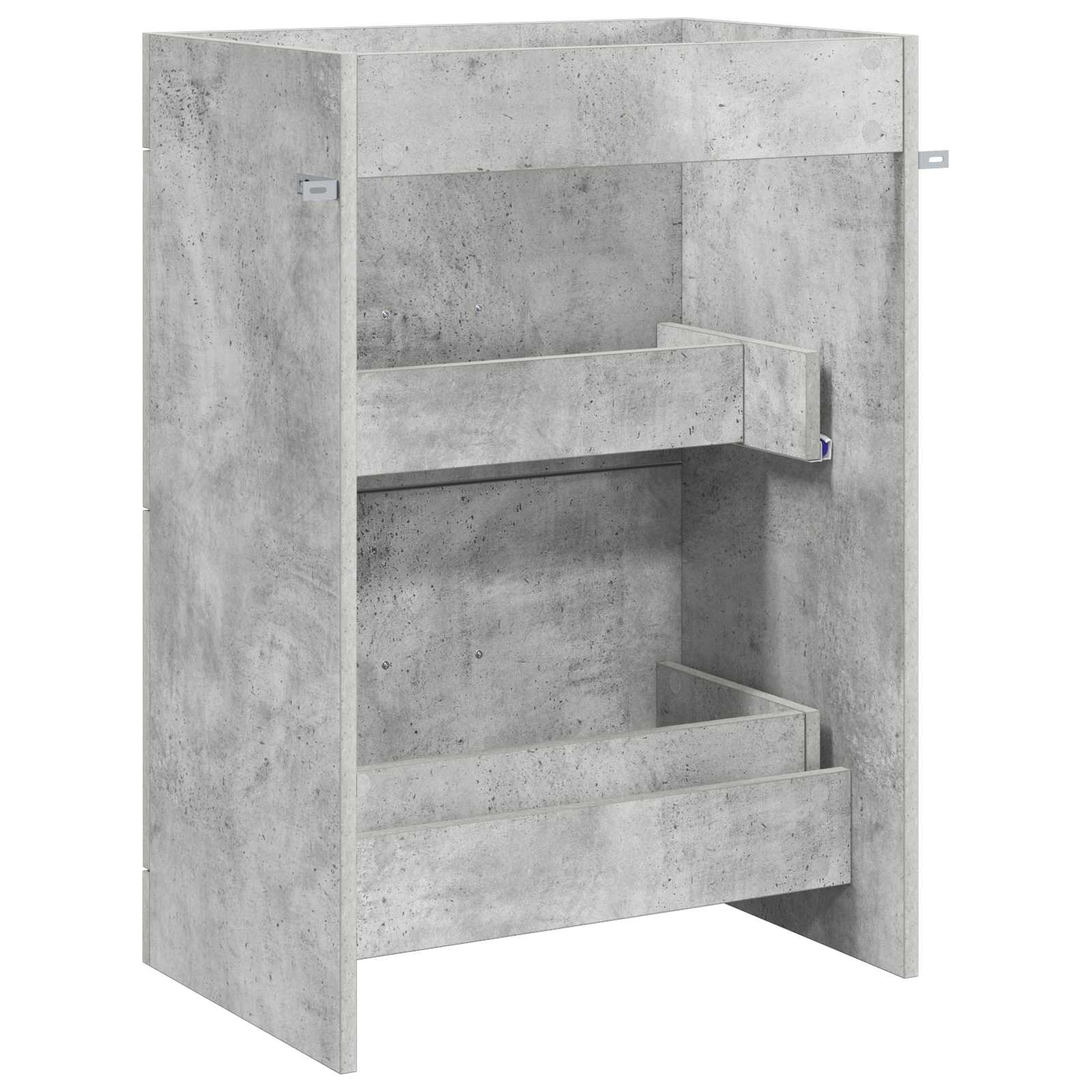 vidaXL Bathroom Under Sink Cabinet Concrete Grey 56 x 37.5 x 81 cm 6