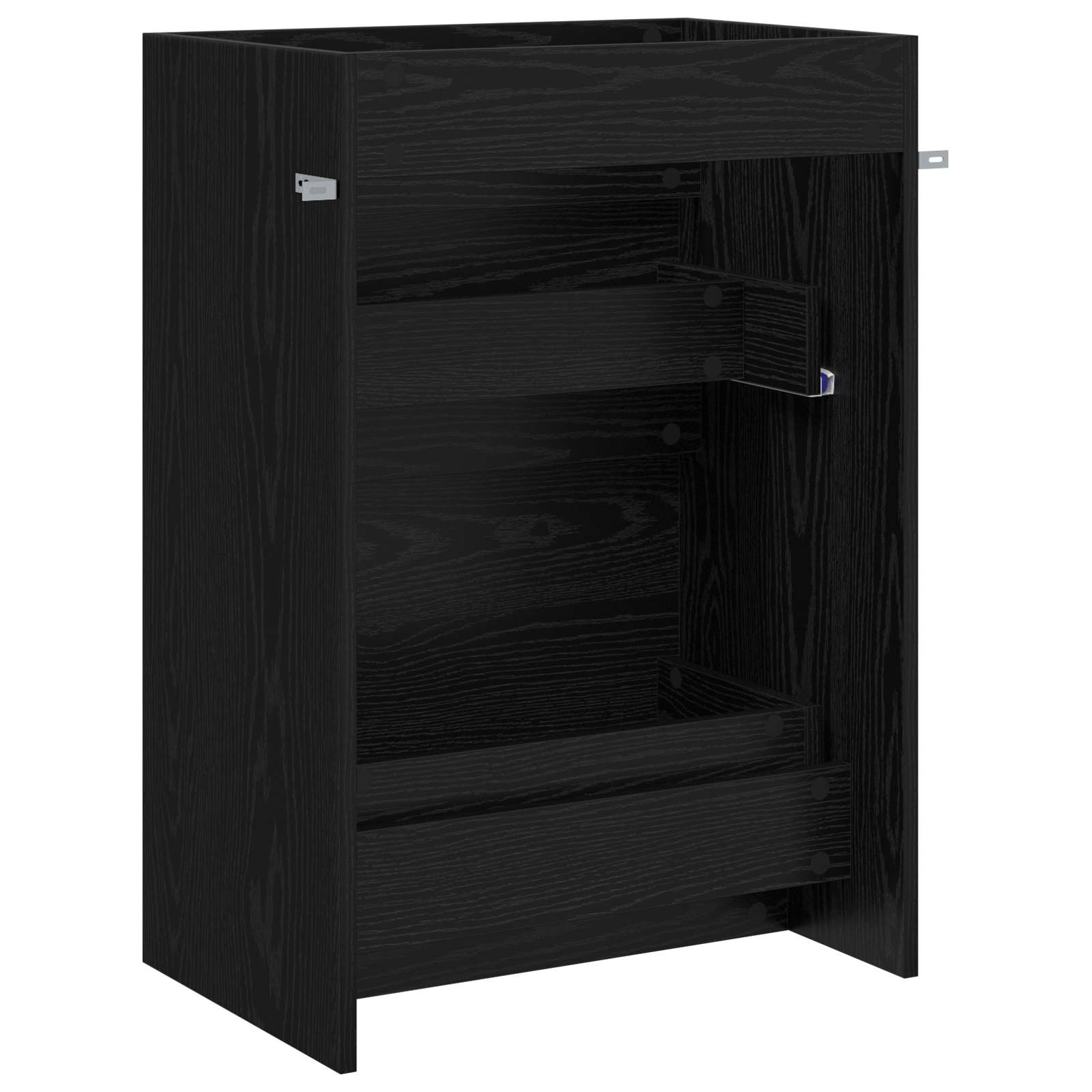 vidaXL Bathroom Under Sink Cabinet Black Oak 56 x 37.5 x 81 cm 6