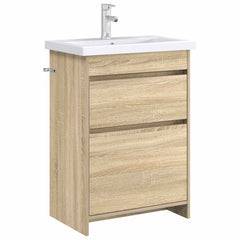 vidaXL Bathroom Under Sink Cabinet Sonoma Oak 56 x 37.5 x 81 cm 3