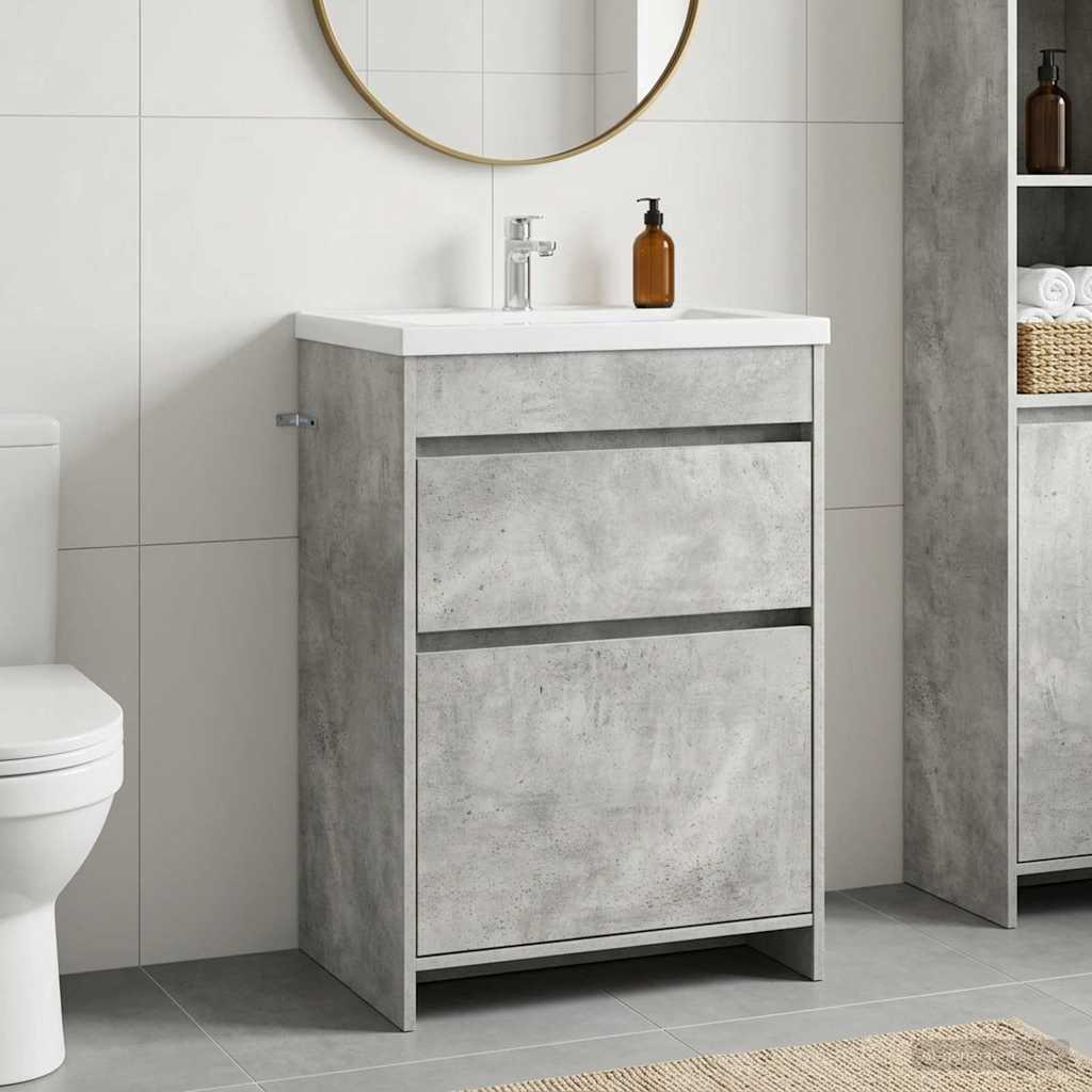 Bathroom under Sink Cabinet Concrete grey