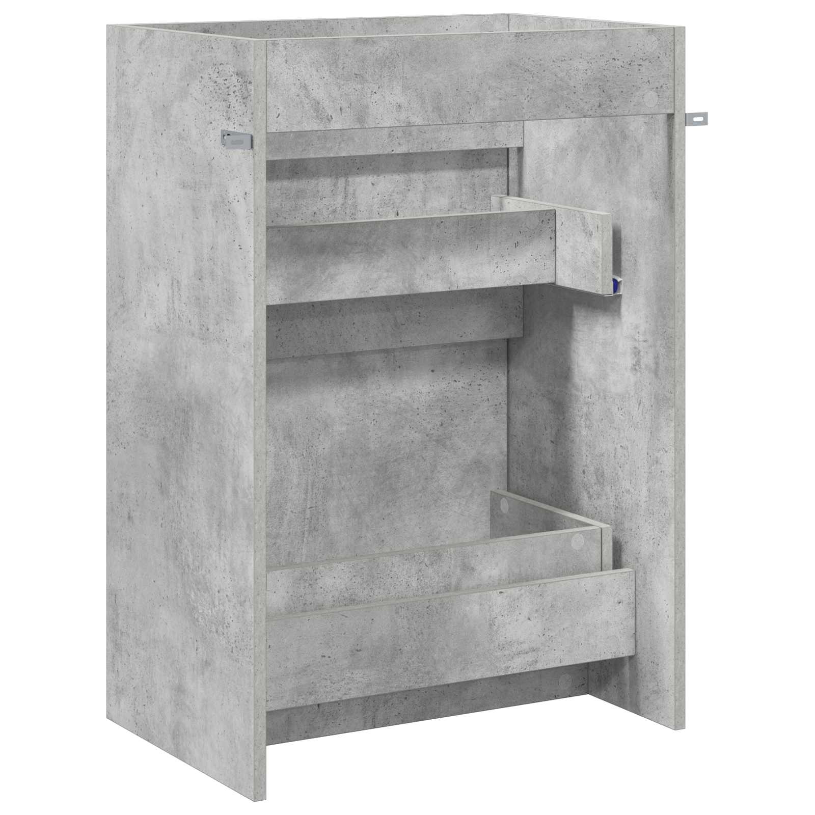 vidaXL Bathroom Under Sink Cabinet Concrete Grey 56 x 37.5 x 81 cm 6