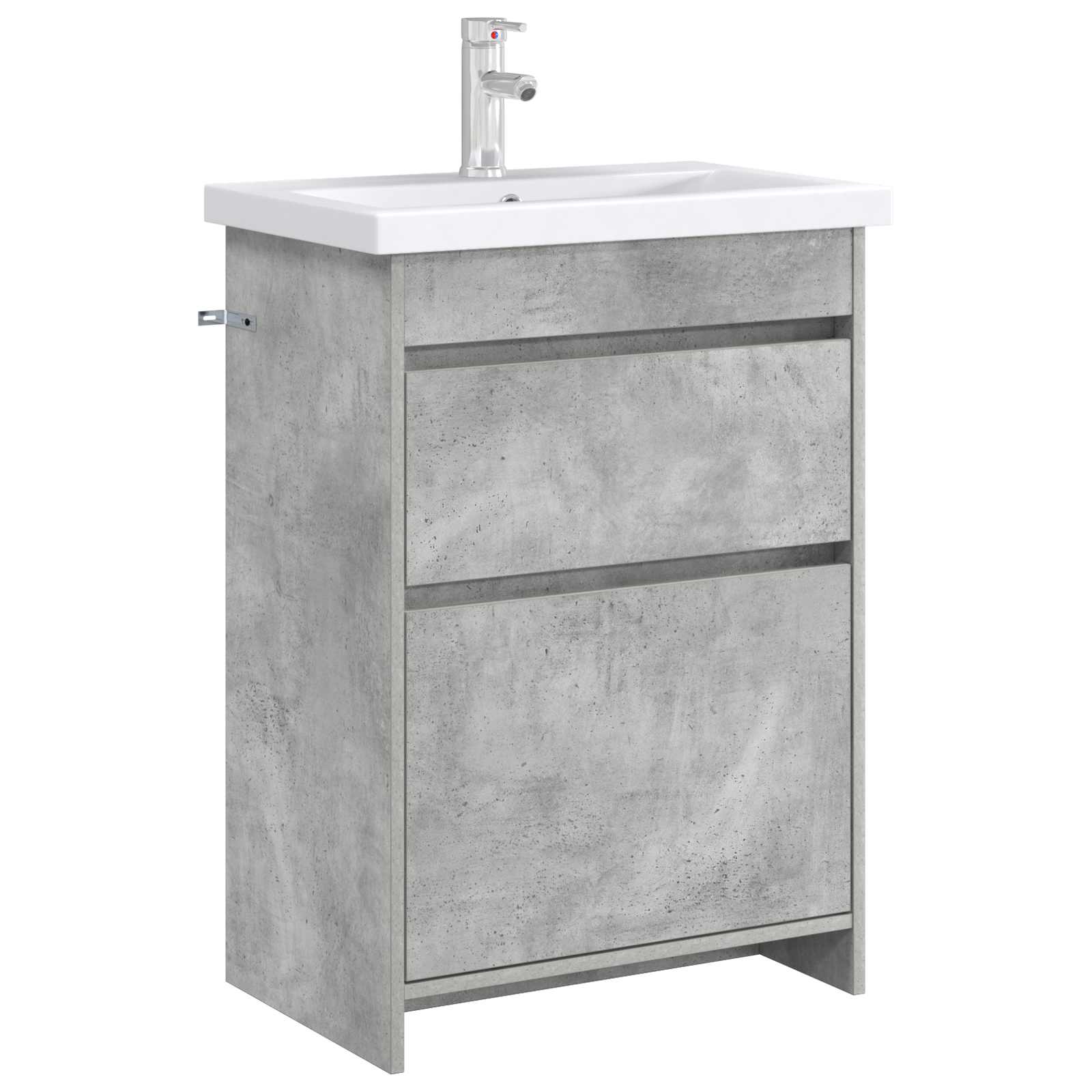 vidaXL Bathroom Under Sink Cabinet Concrete Grey 56 x 37.5 x 81 cm 3
