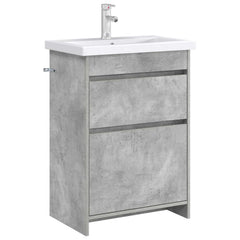 vidaXL Bathroom Under Sink Cabinet Concrete Grey 56 x 37.5 x 81 cm 3