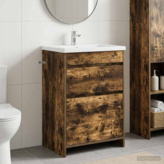 Bathroom under Sink Cabinet Smoked oak