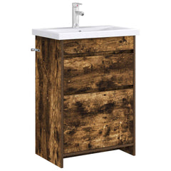Bathroom under Sink Cabinet Smoked oak