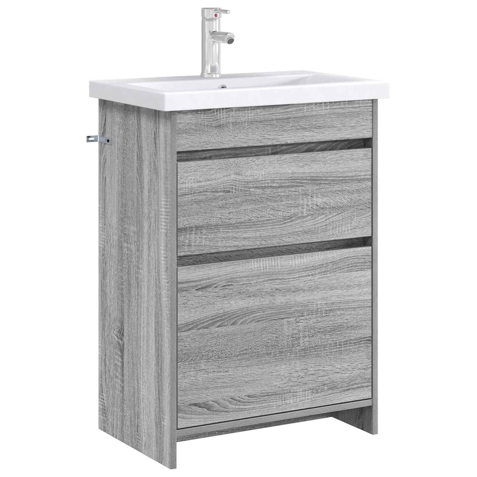 vidaXL Bathroom Under Sink Cabinet Grey Sonoma 56 x 37.5 x 81 cm 3