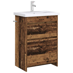 vidaXL Bathroom Under Sink Cabinet Old Wood 56 x 37.5 x 81 cm 3