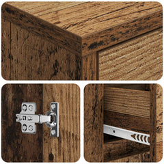vidaXL Wall-mounted Sink Vanity Old Wood 35 x 20 x 81 cm 6