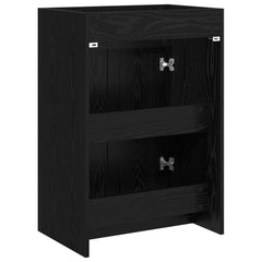 vidaXL Bathroom Under Sink Cabinet Black Oak 56 x 37.5 x 81 cm 6