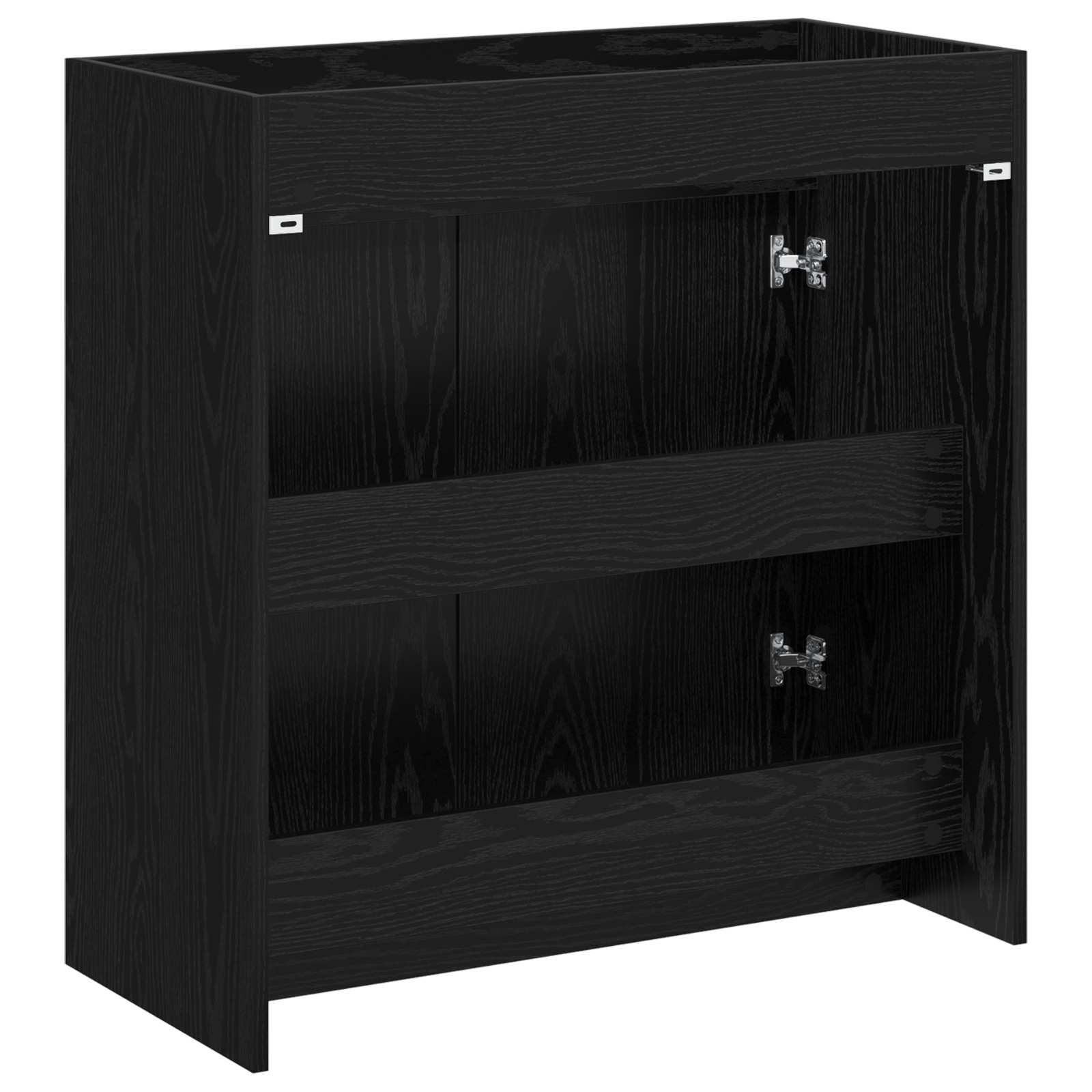 vidaXL Bathroom Under Sink Cabinet Black Oak 78.5 x 37.5 x 81 cm 5