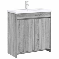 vidaXL Bathroom Under Sink Cabinet Grey Sonoma 78.5 x 37.5 x 81 cm 3