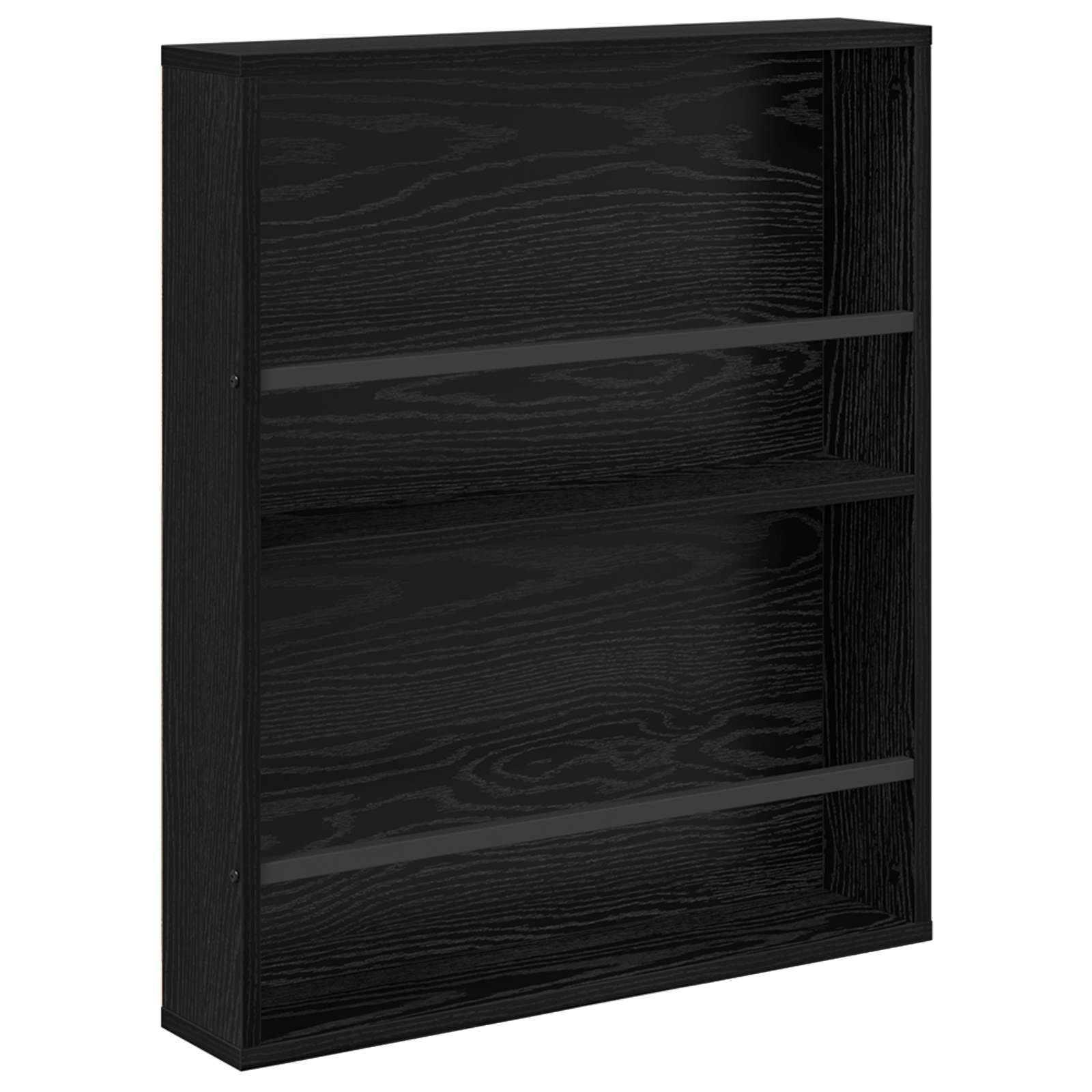vidaXL Magazine Rack 2 pcs Black Oak 60 x 12 x 70 cm Engineered Wood 5