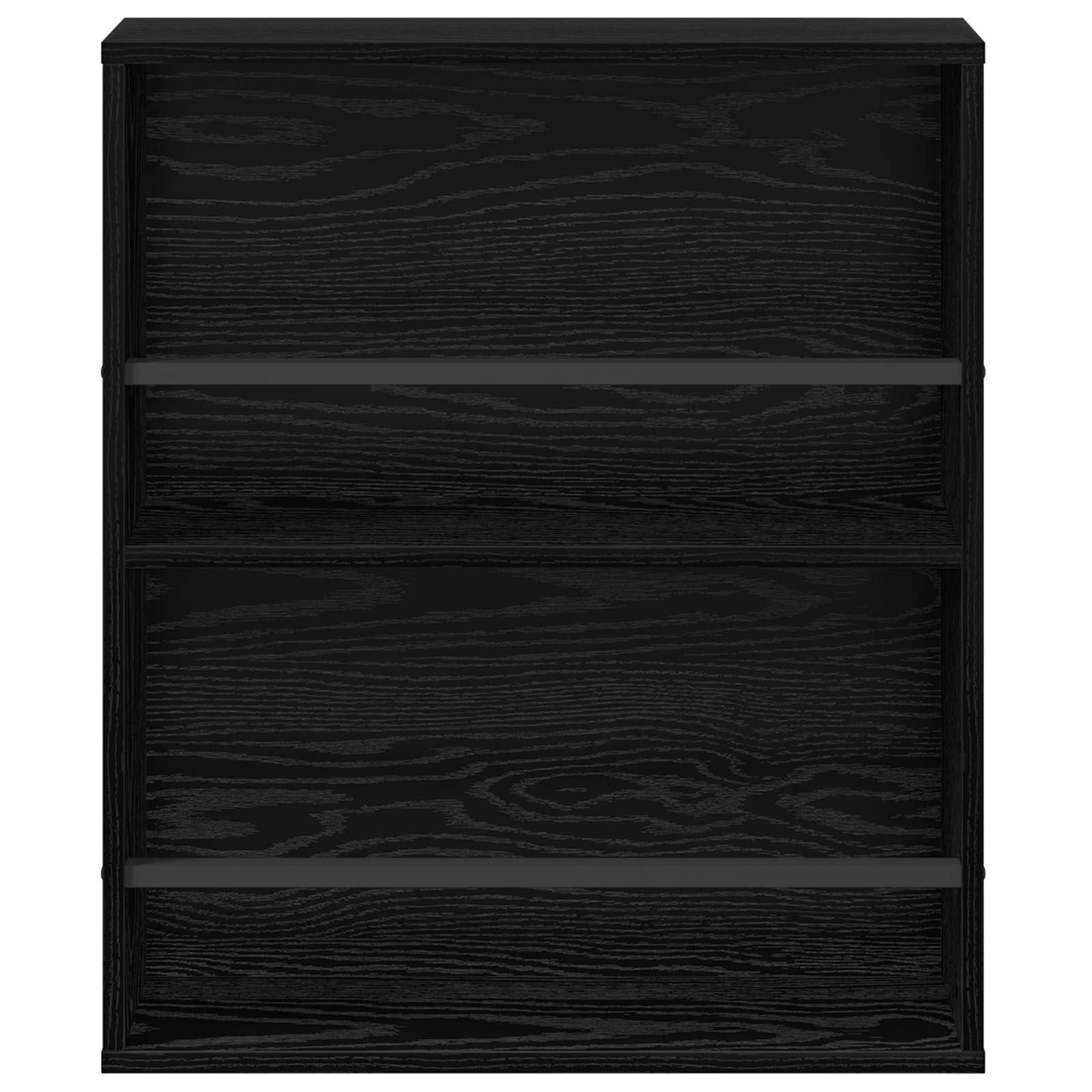 vidaXL Magazine Rack 2 pcs Black Oak 60 x 12 x 70 cm Engineered Wood 6