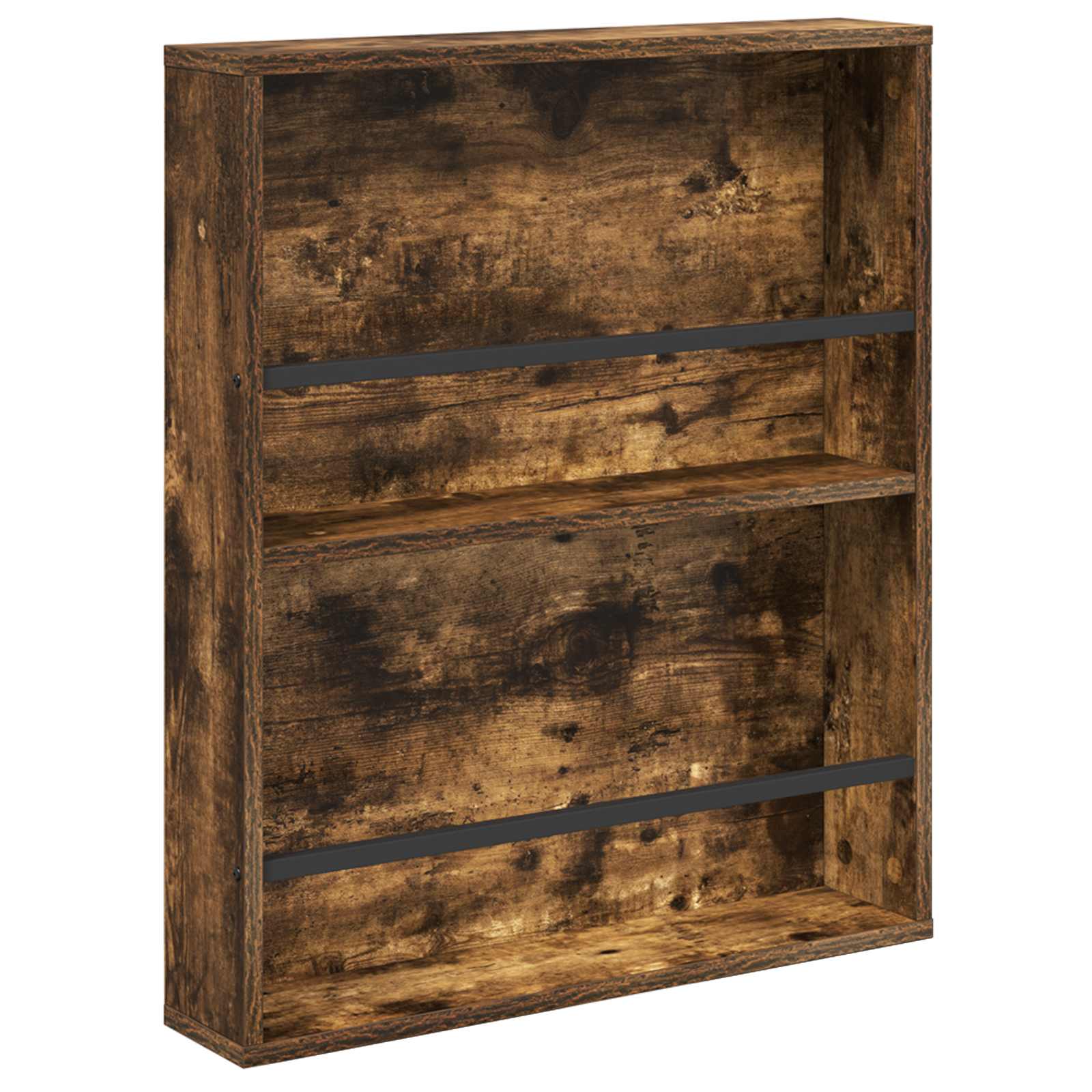vidaXL Magazine Rack 2 pcs Smoked Oak 60 x 12 x 70 cm Engineered Wood 5