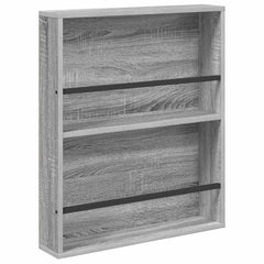 vidaXL Magazine Rack 2 pcs Grey Sonoma 60 x 12 x 70 cm Engineered Wood 5