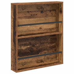 vidaXL Magazine Rack Old Wood 60 x 12 x 70 cm Engineered Wood 2