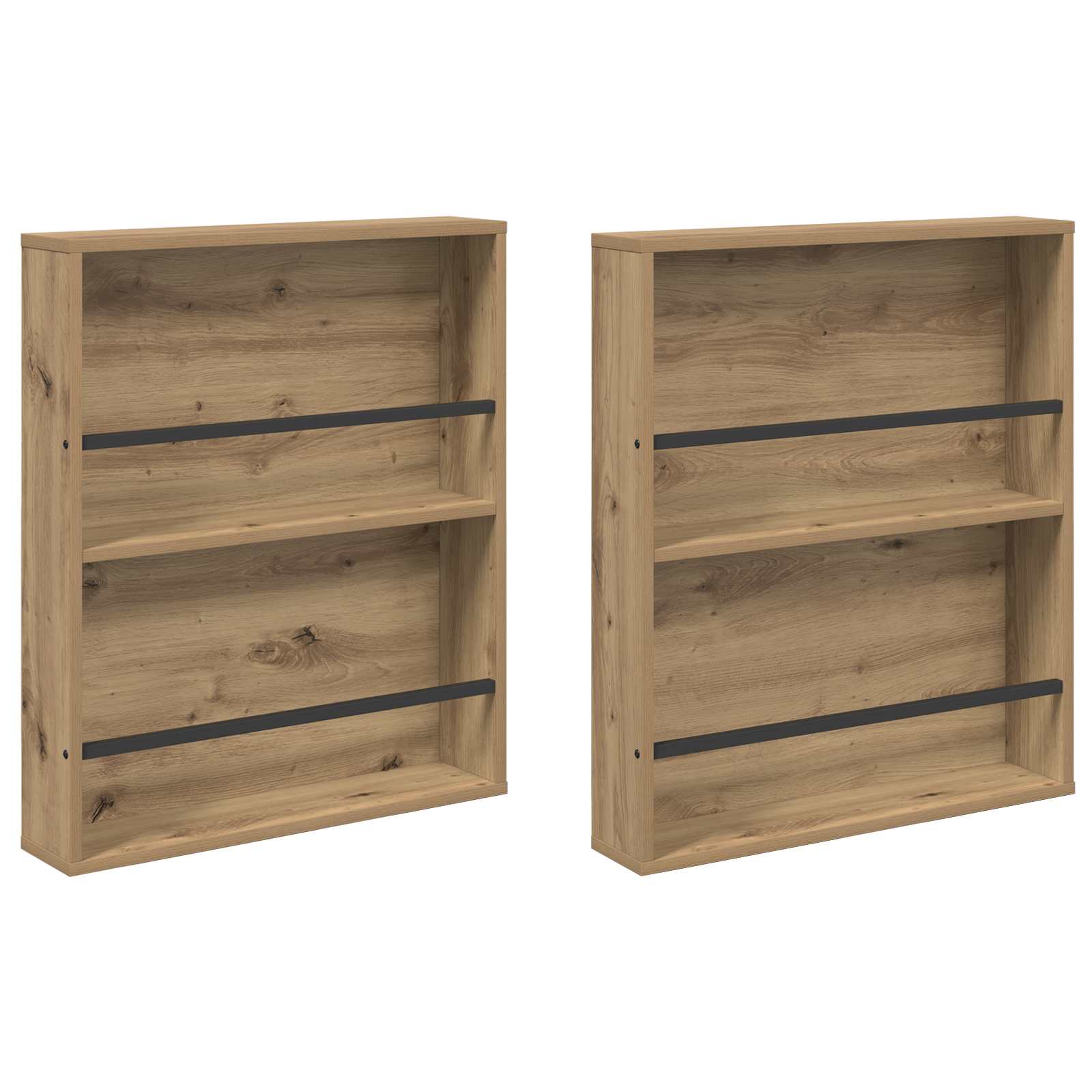 vidaXL Magazine Rack 2 pcs Artisan Oak 60 x 12 x 70 cm Engineered Wood 2