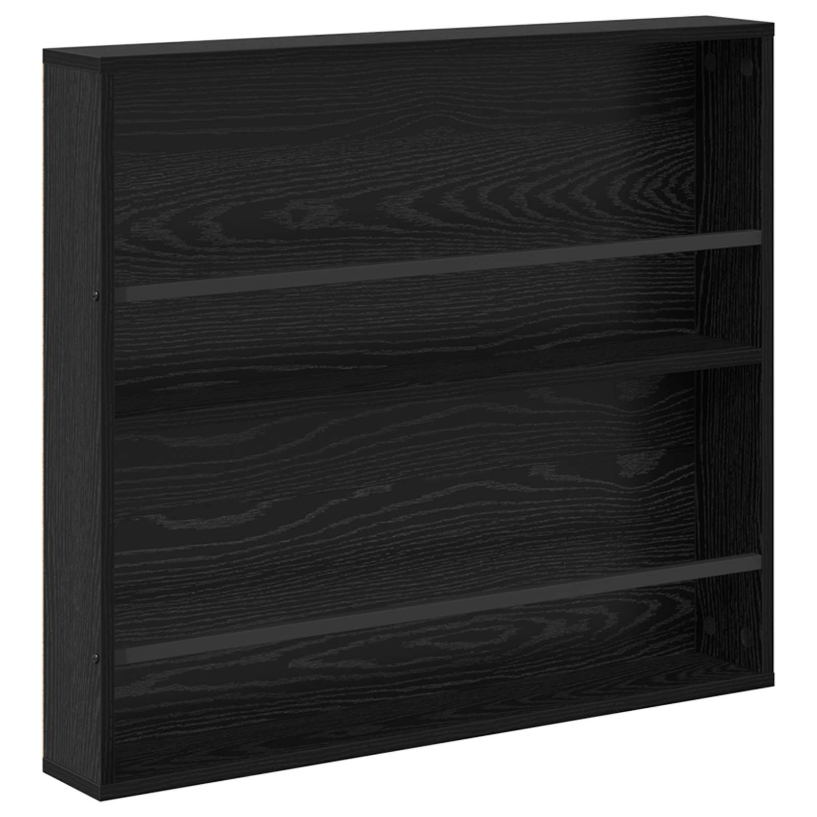 vidaXL Magazine Rack 2 pcs Black Oak 80 x 12 x 70 cm Engineered Wood 5