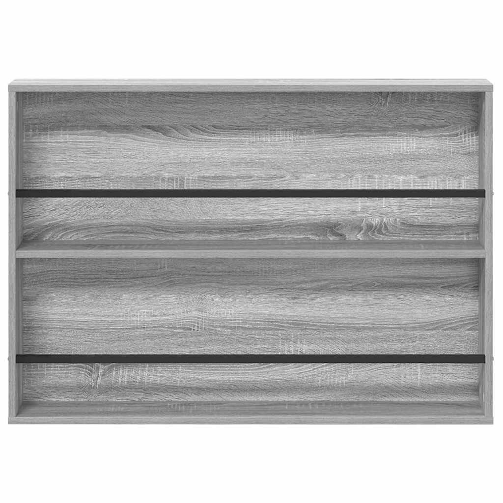 vidaXL Magazine Rack Grey Sonoma 100 x 12 x 70 cm Engineered Wood 5