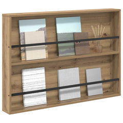 vidaXL Magazine Rack Artisan Oak 100 x 12 x 70 cm Engineered Wood 3