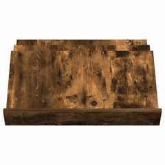 vidaXL Magazine Rack Smoked Oak 65 x 53 x 28.5 cm Engineered Wood 5
