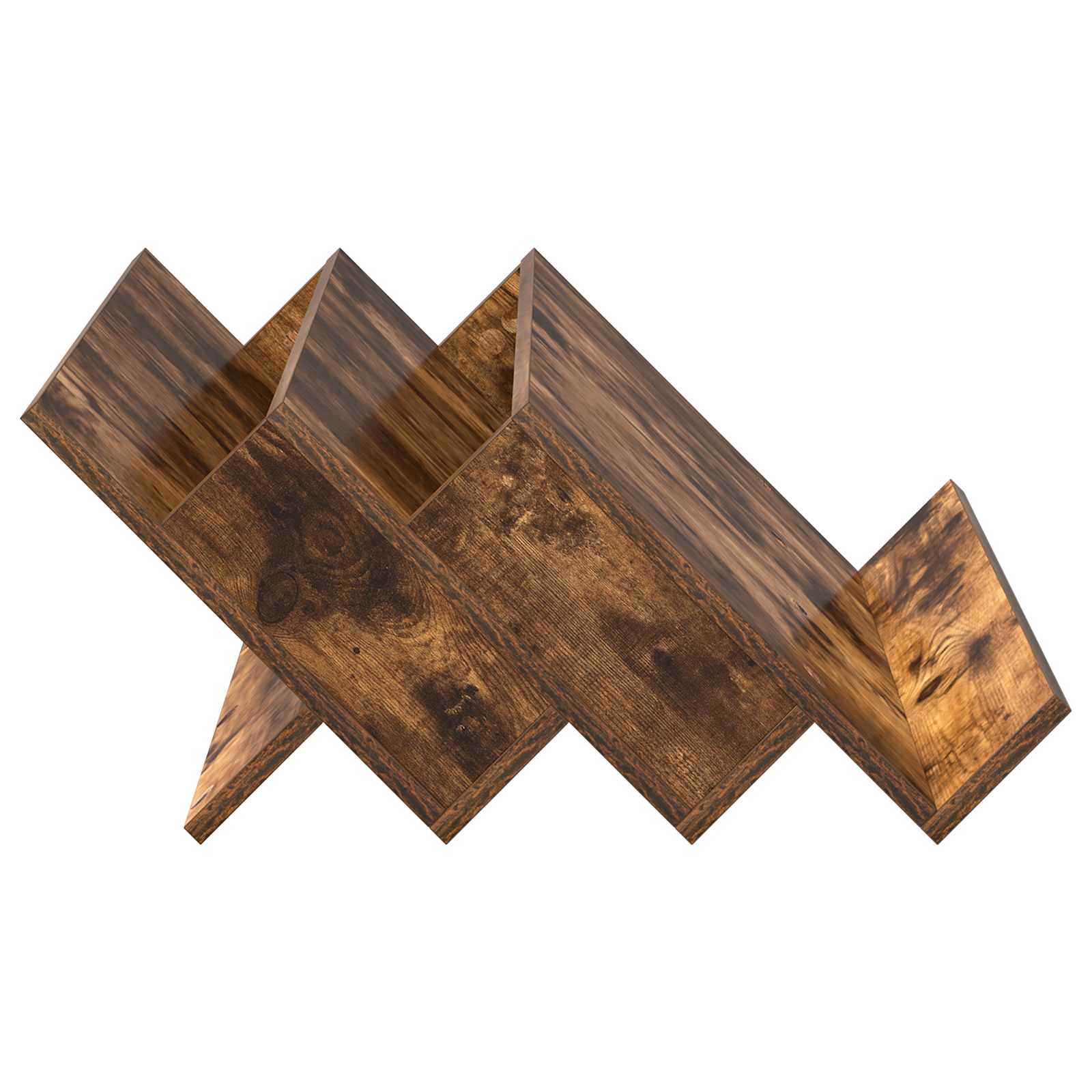 vidaXL Magazine Rack Smoked Oak 65 x 53 x 28.5 cm Engineered Wood 6
